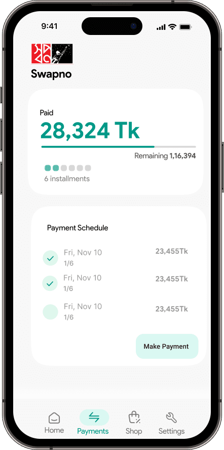 Buy Now Pay Later feature shown on phone interface
