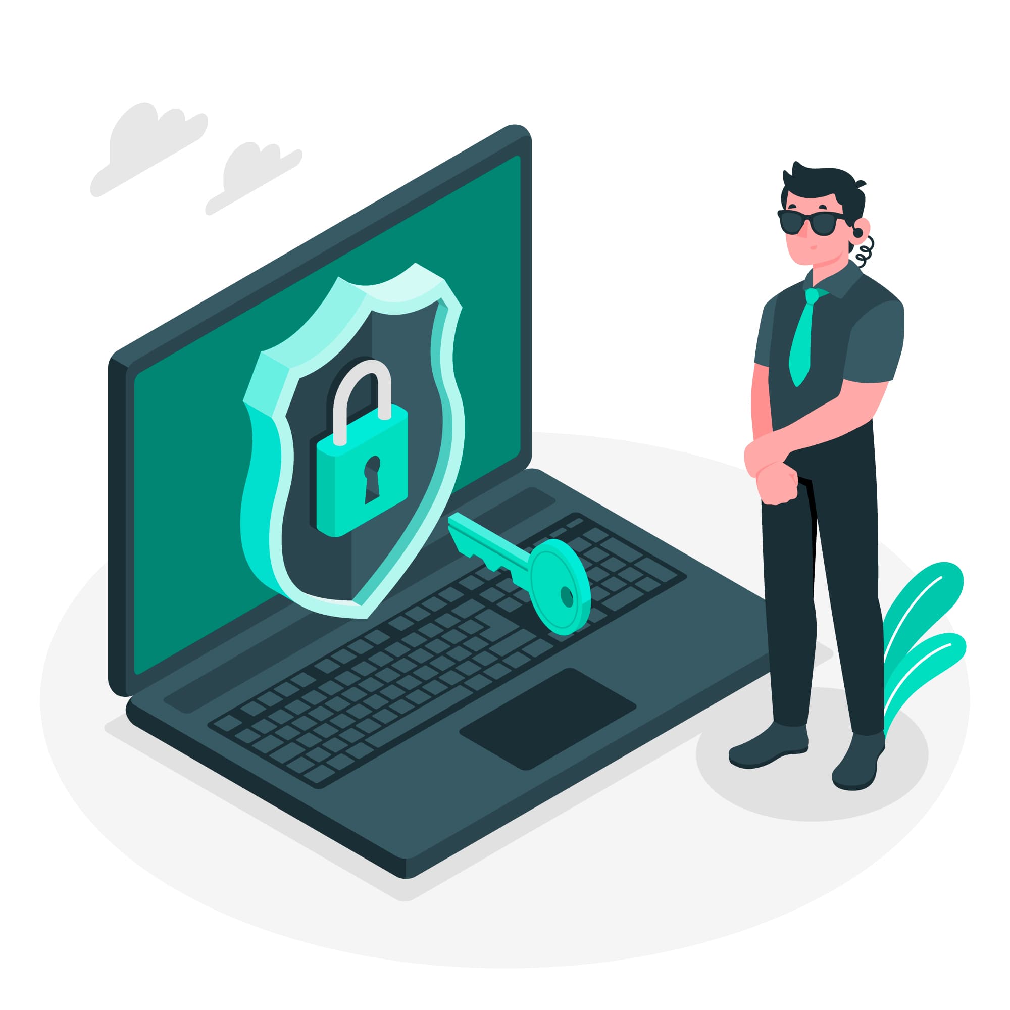Privacy protection and data security illustration